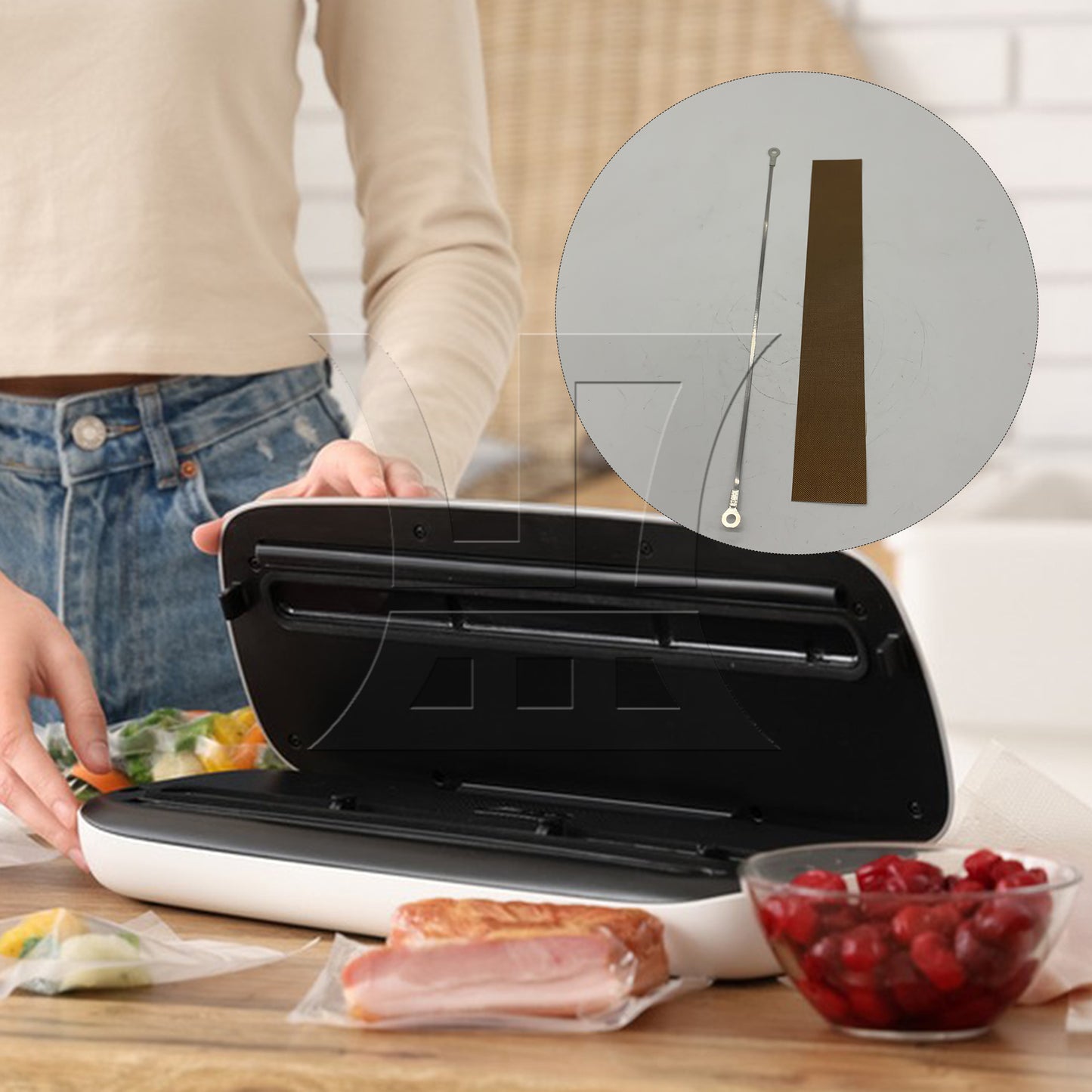 BQLZR 1pc Impulse Sealer Heating Strip 1pc High Temperature Tape for Vacuum Sealer