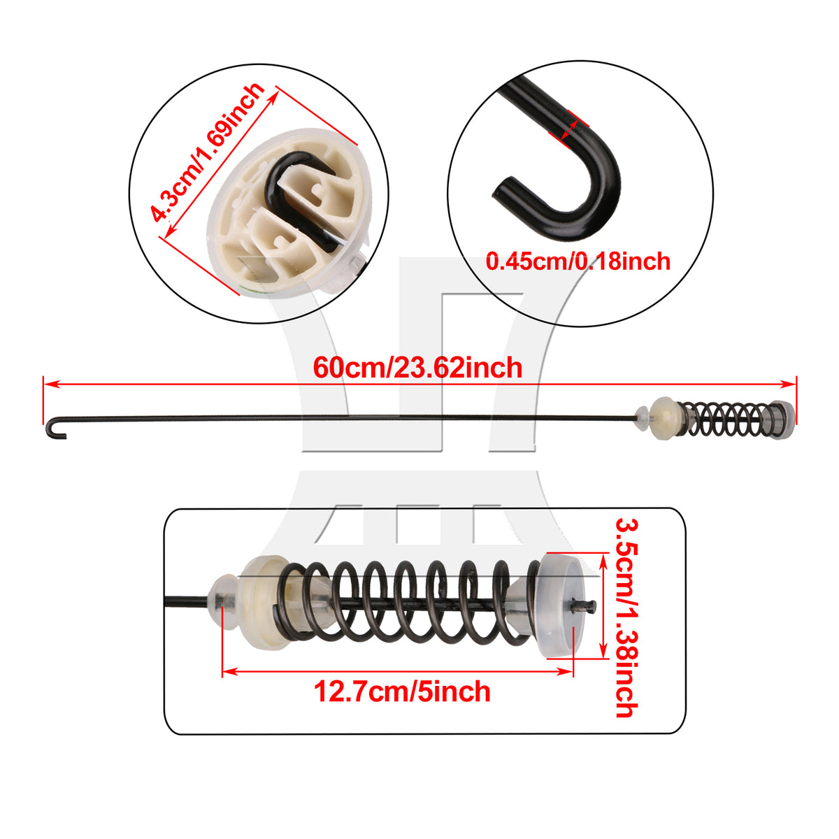 BQLZR 1pc Washer Suspension Rod W10780048 W10780048 W10257088 W10349193 W10748952
