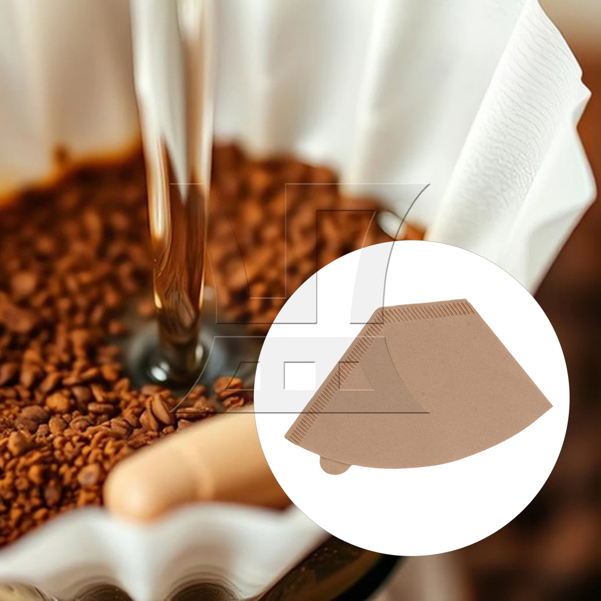 BQLZR 1pc Coffee Filters Suitable for Household Coffee Machines