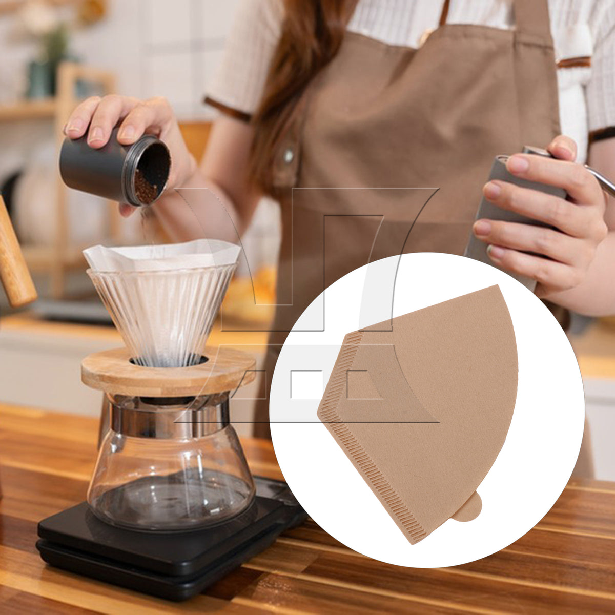BQLZR 1pc Coffee Filters Suitable for Household Coffee Machines