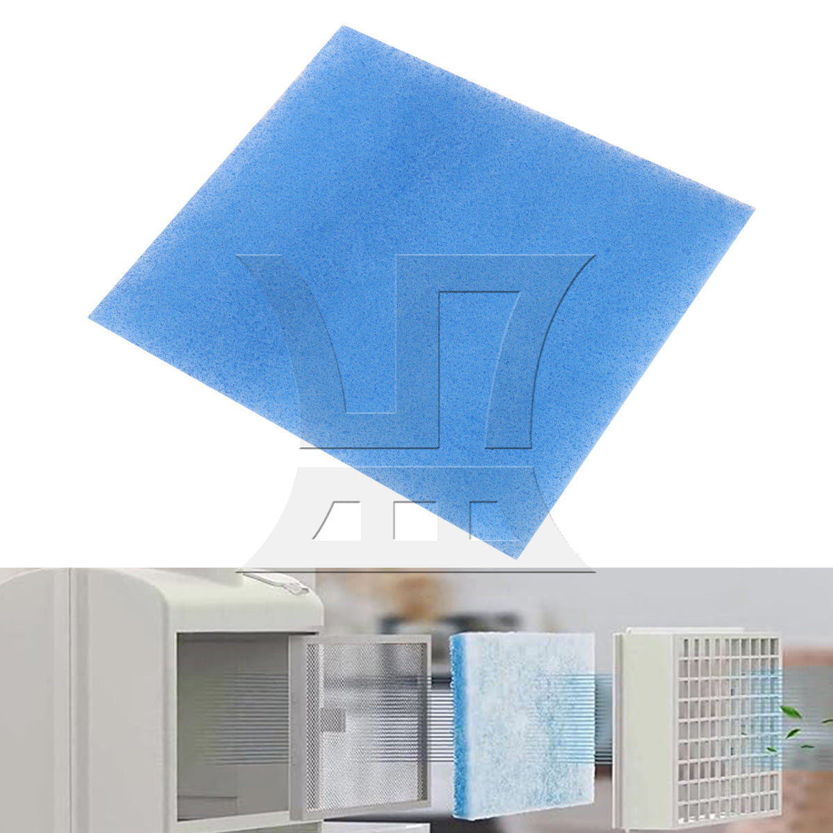 BQLZR 1pc Indoor Dryer Vent Filter Blue And White for Household Appliances