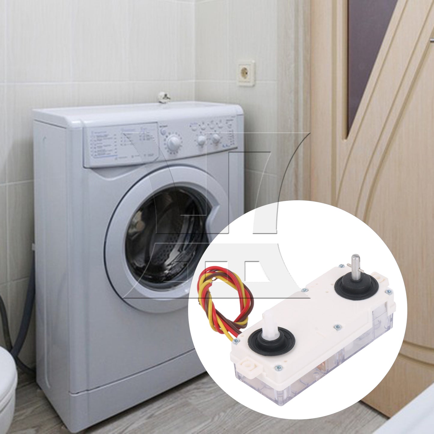 BQLZR 1pc Universal Washing Machine Dual-Axis Timer Three-Wire for Old-Fashioned Washing Machine Accessories