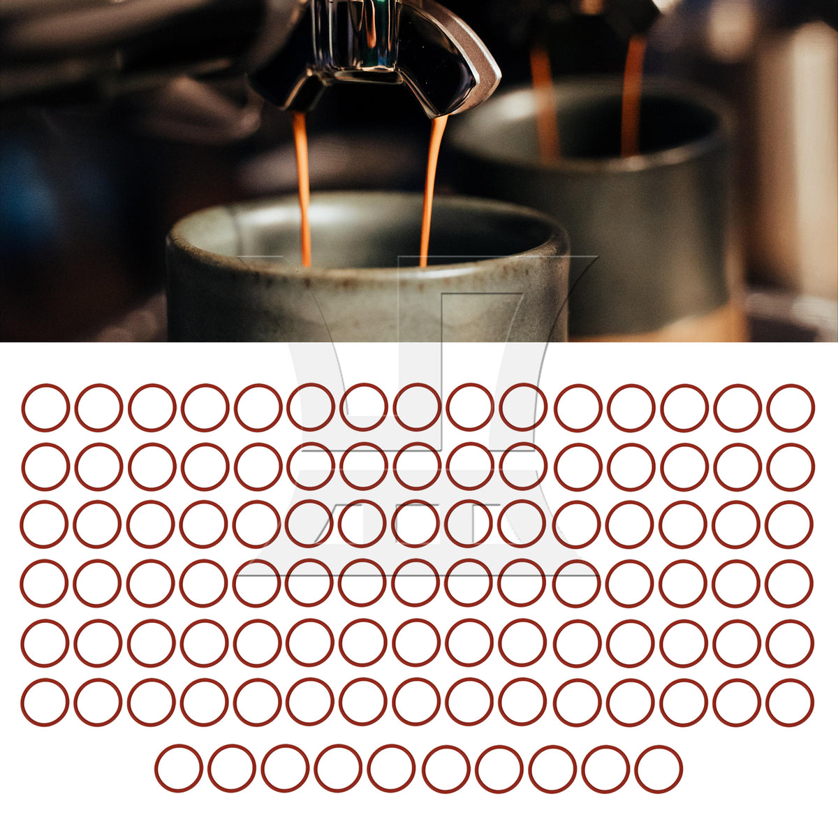 BQLZR 100pcs Coffee Machine Sealing Gasket Applicable To 13531 13422