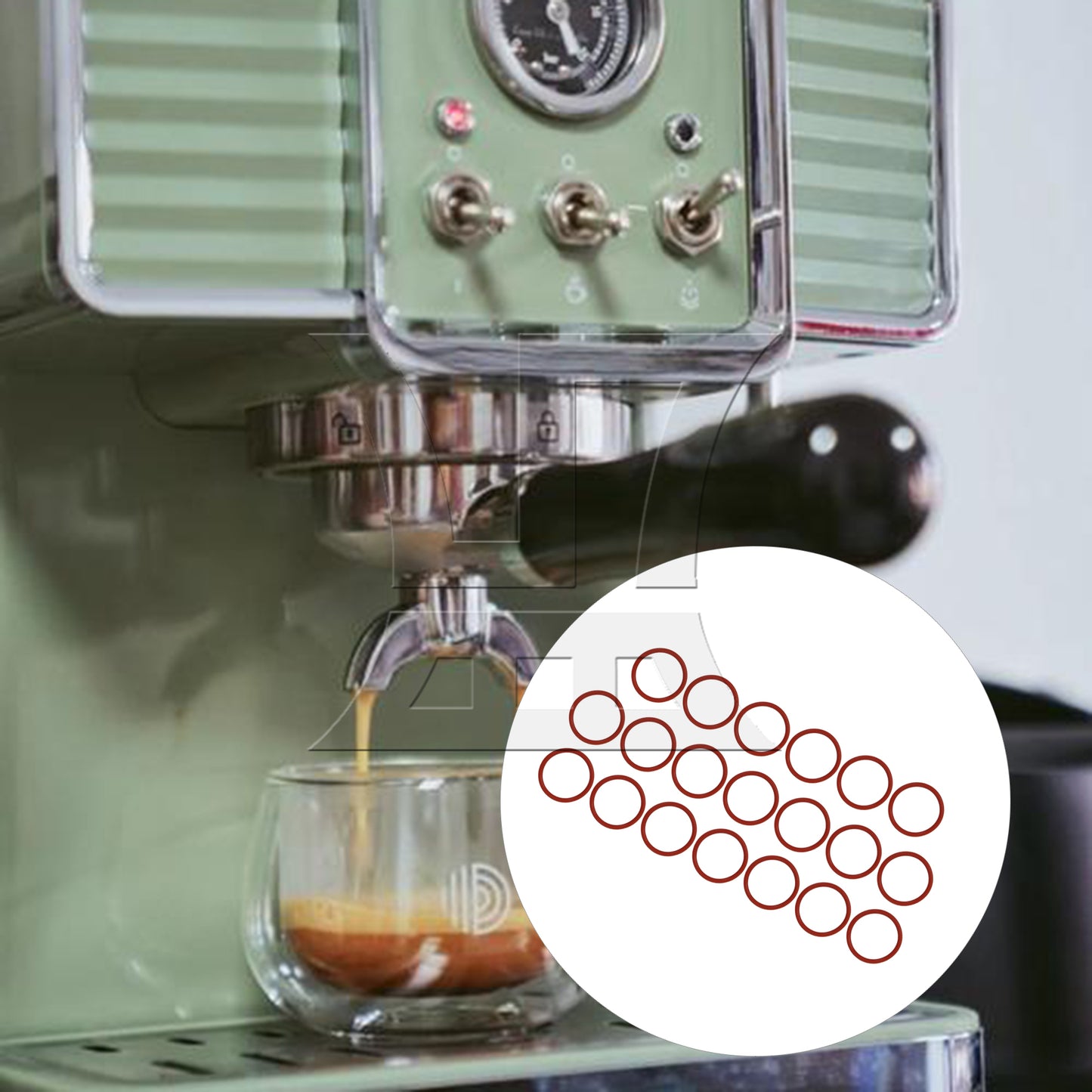 BQLZR 20pcs Coffee Machine Sealing Gasket Applicable To 13531 13422