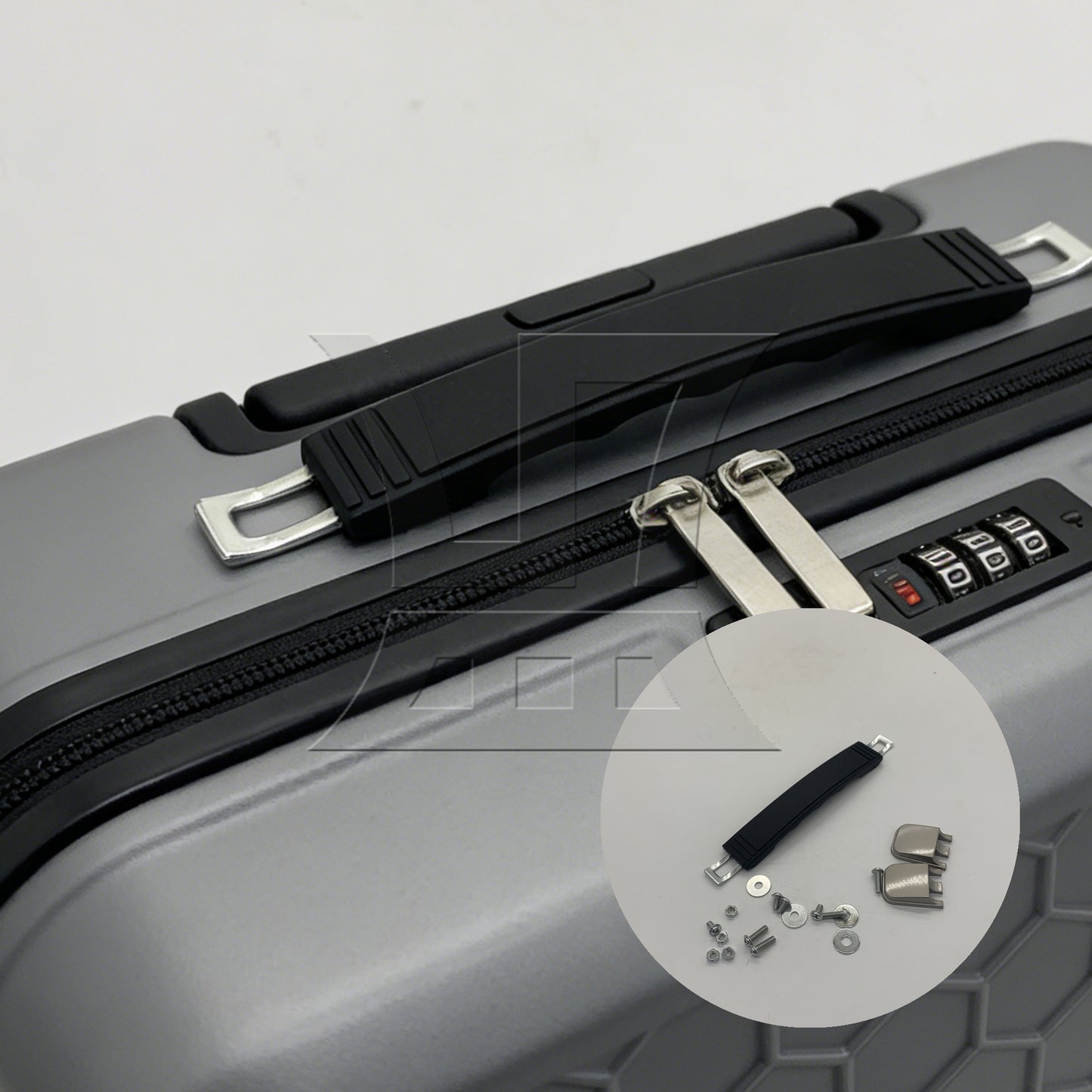 BQLZR Plastic Suitcase Luggage Handle Replacement with Mounts & Screws Black B018