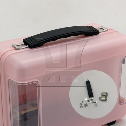 BQLZR Plastic Suitcase Luggage Handle Replacement with Mounts & Screws Black B018