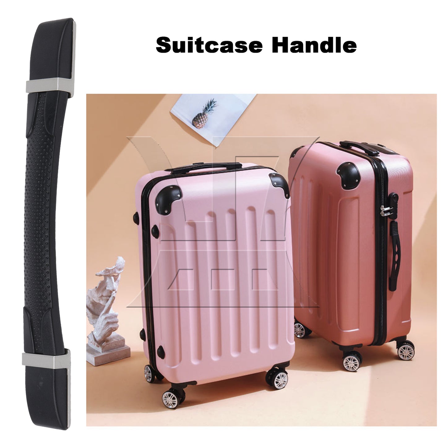 BQLZR Spare Strap Grip Handle Replacement 10.43inch for Suitcase Luggage Black B120