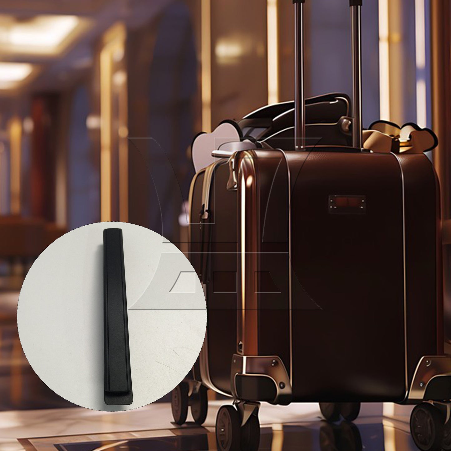 BQLZR Luggage Handle Replacement Flexible Spare Grip 9.25inch w/ Screws B113 Black