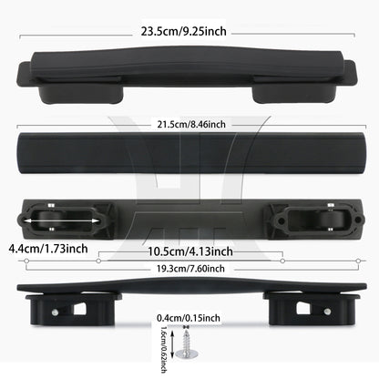 BQLZR Luggage Handle Replacement Flexible Spare Grip 9.25inch w/ Screws B113 Black