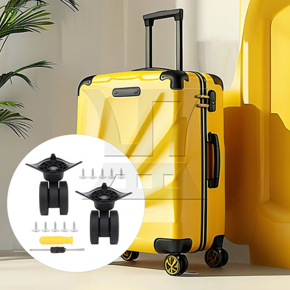 BQLZR 2Pieces Luggage Suitcase Replacement Wheels 360 Swivel Left & Right W226 Black