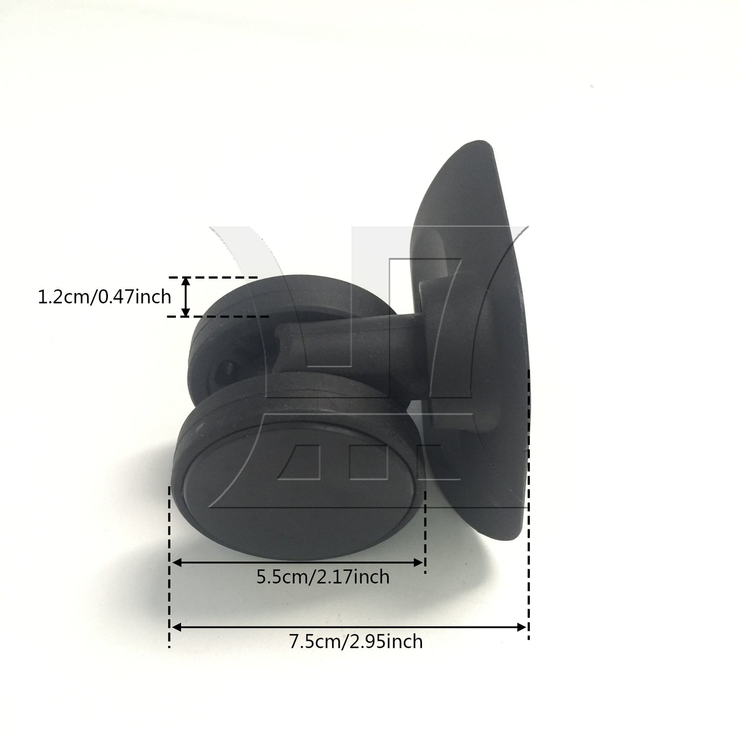 BQLZR 2Pieces Luggage Suitcase Replacement Wheels 360 Swivel Left & Right W226 Black