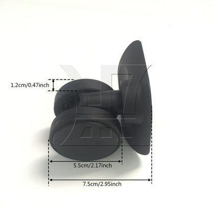BQLZR 2Pieces Luggage Suitcase Replacement Wheels 360 Swivel Left & Right W226 Black