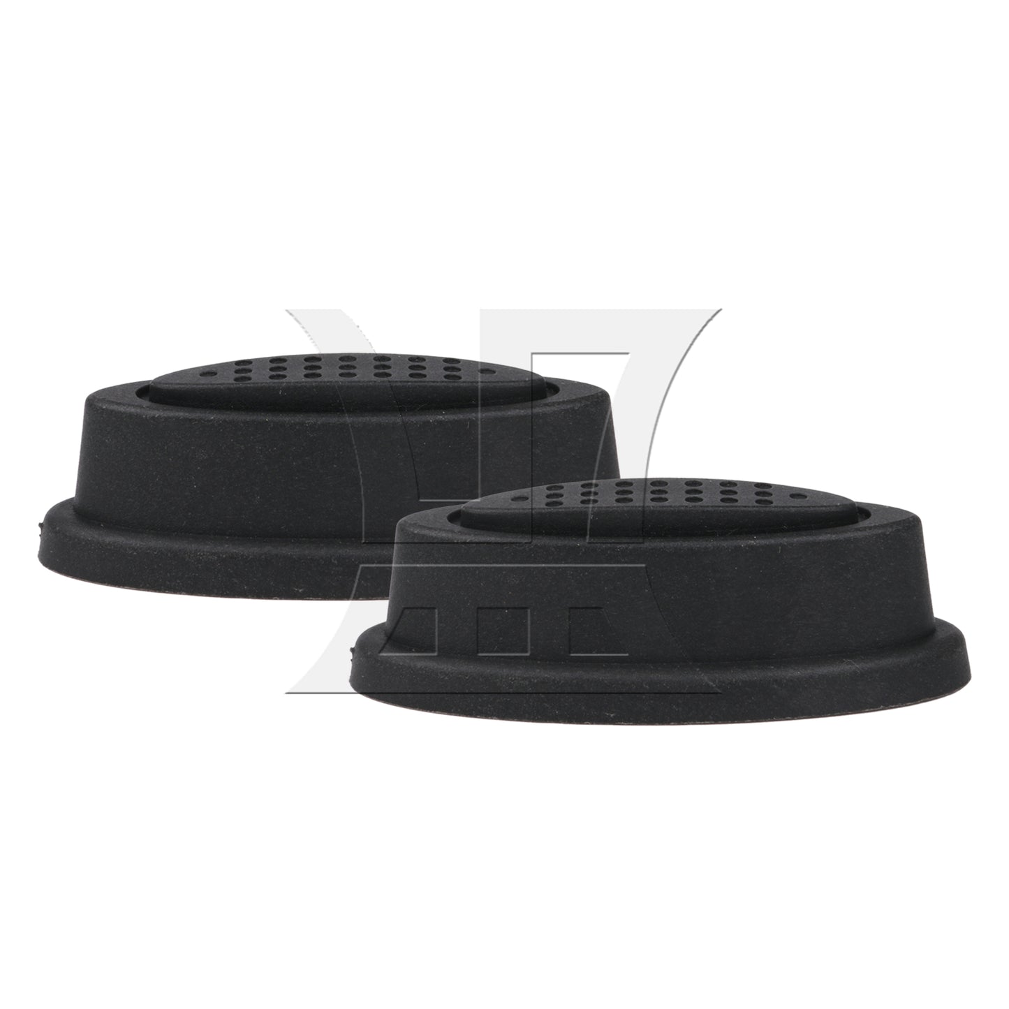 BQLZR Black Luggage Bracket Side Feet Pads Plastic Rubber with 4 Screw