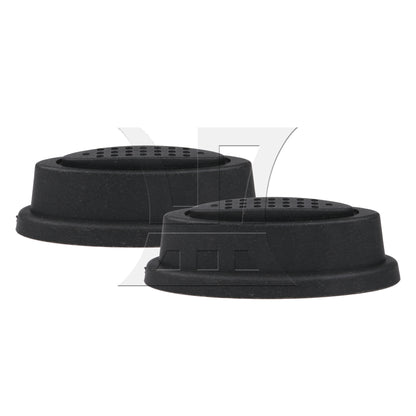 BQLZR Black Luggage Bracket Side Feet Pads Plastic Rubber with 4 Screw