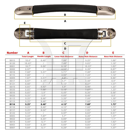BQLZR Black Suitcase Luggage Strap Handle Plastic Pull Grip 8.46inch Length w/ Screw