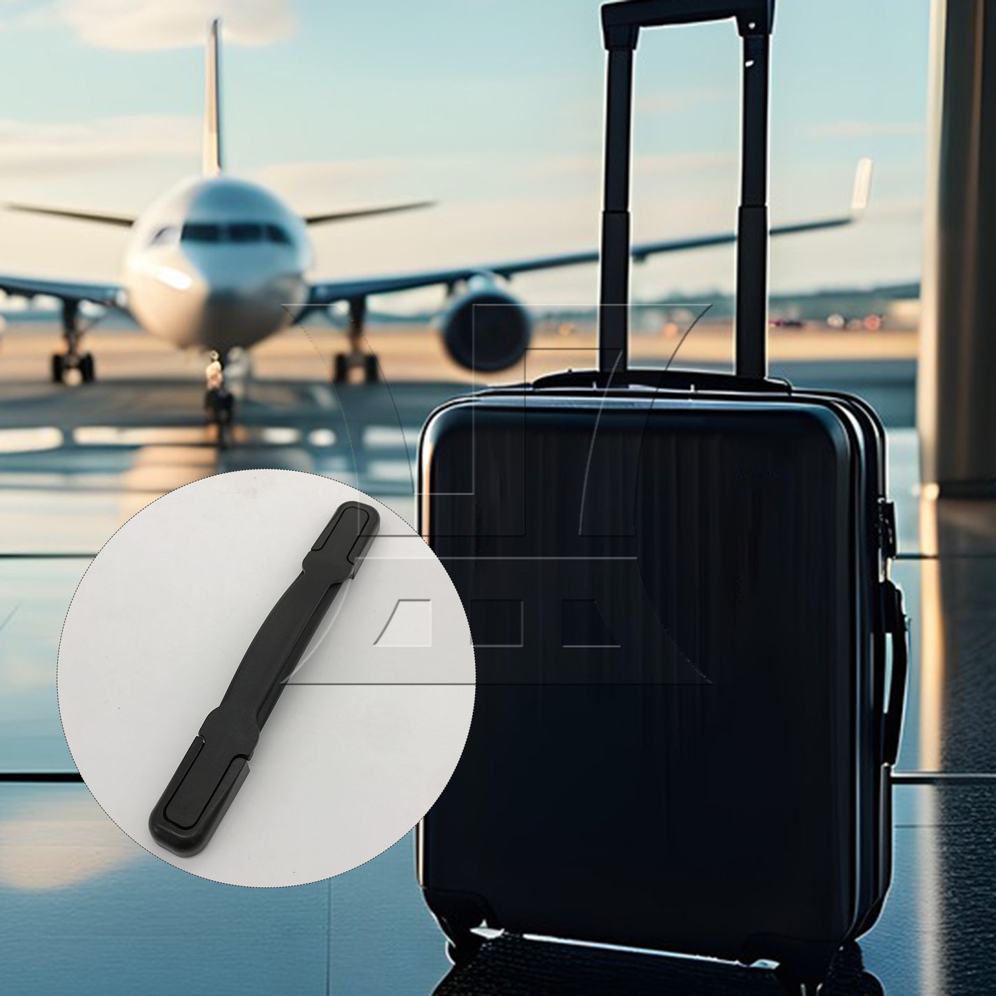 BQLZR Suitcase Handle Replacement Part Black B121 Luggage Holder 8.66Inch with Screw