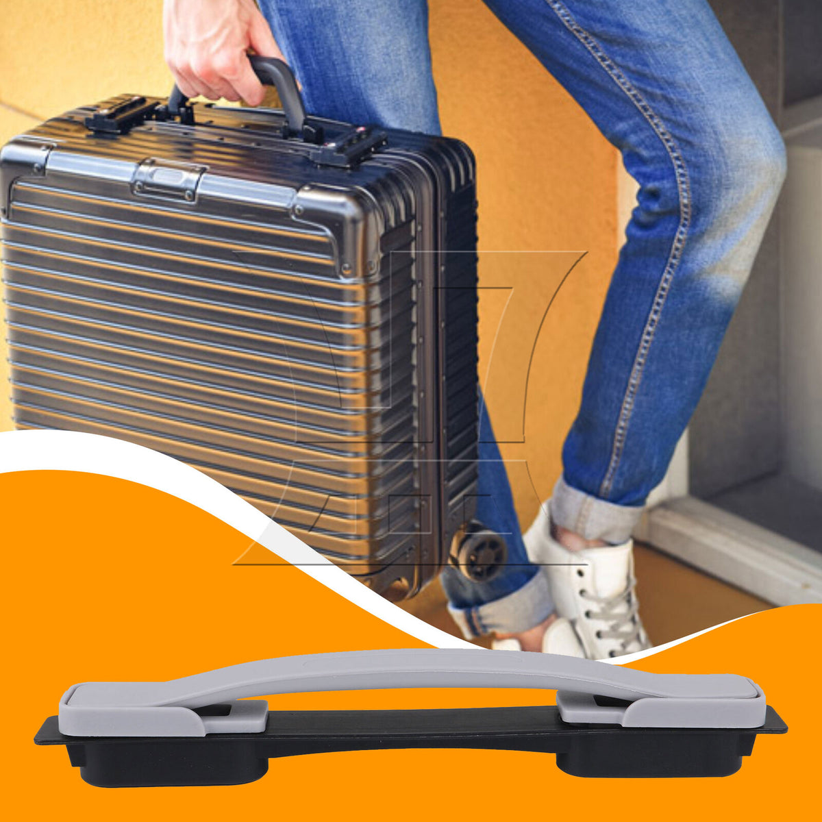 BQLZR Luggage Handle Replacement Flexible Spare Grip 9.25inch w/ Screws B113 Black