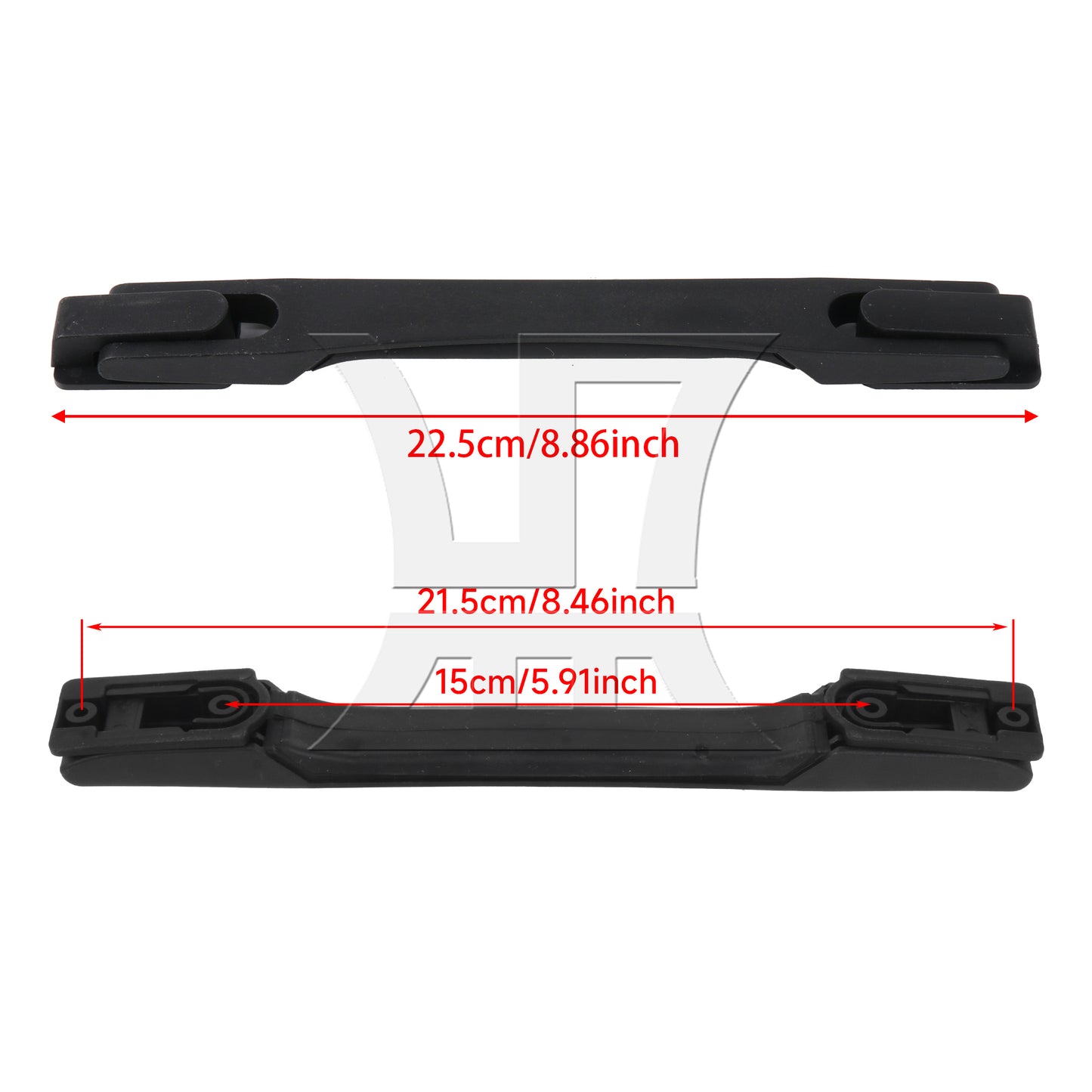 BQLZR 2Pieces Replacement Luggage Suitcase Handle Carry Strap Grip 6001 Black 225mm