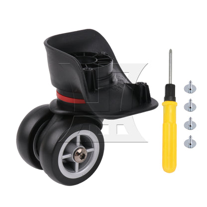 BQLZR W042S Swivel Caster Wheels Right Plastic & Metal with Screwdriver for Luggage