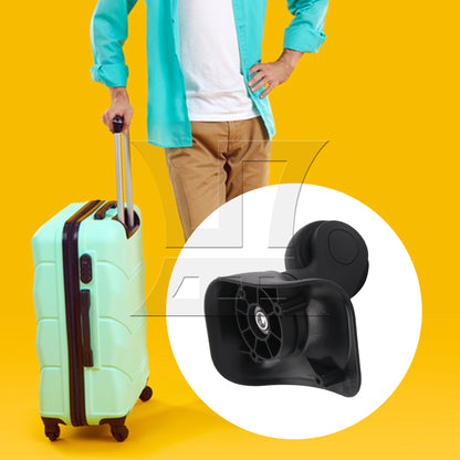 BQLZR Black Left Luggage Suitcase Wheels 360 Swivel Replacement W041-2S with 4 Screw