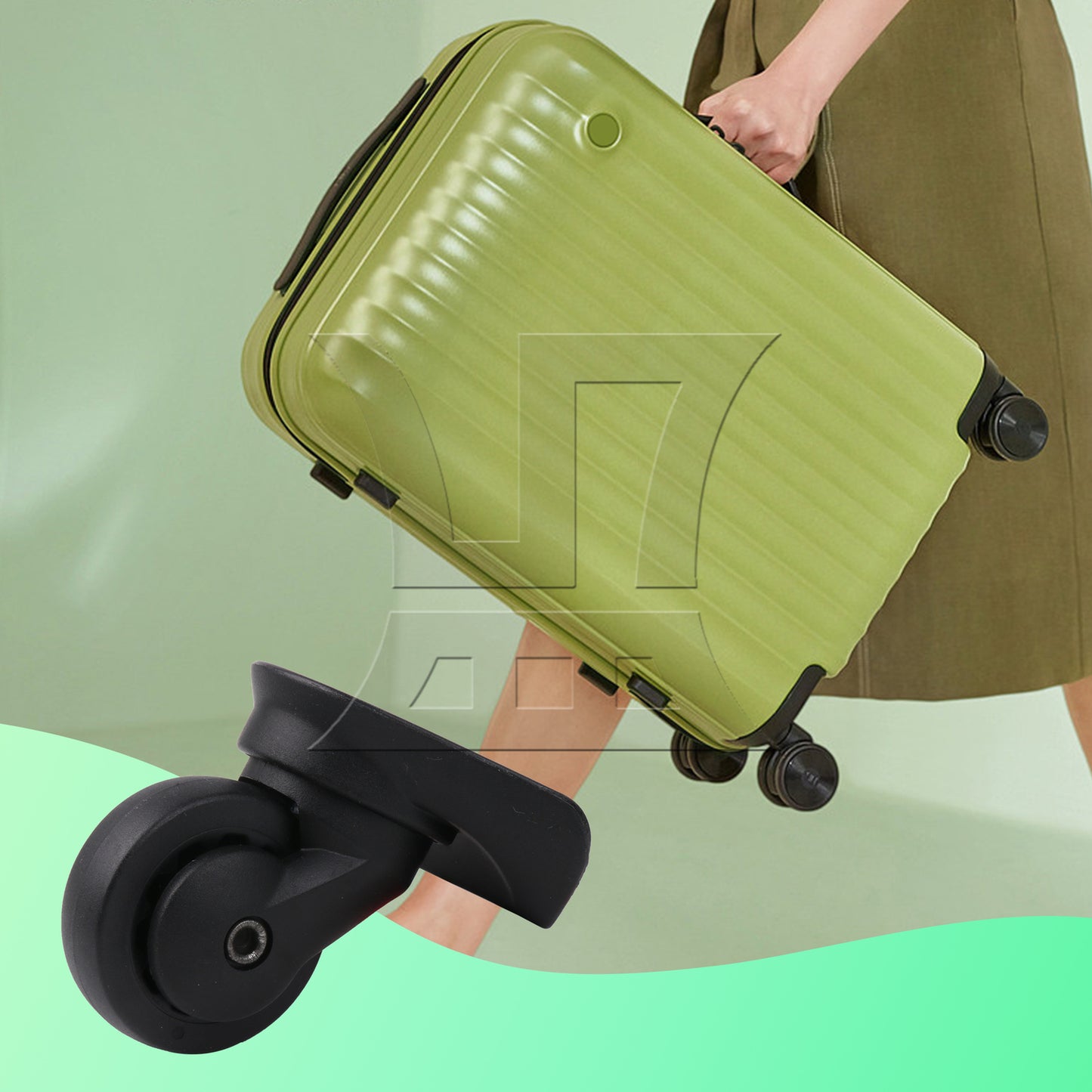BQLZR Suitcase Luggage Replacement Swivel Casters Mute Wheel 2.95 Inches W076 Set