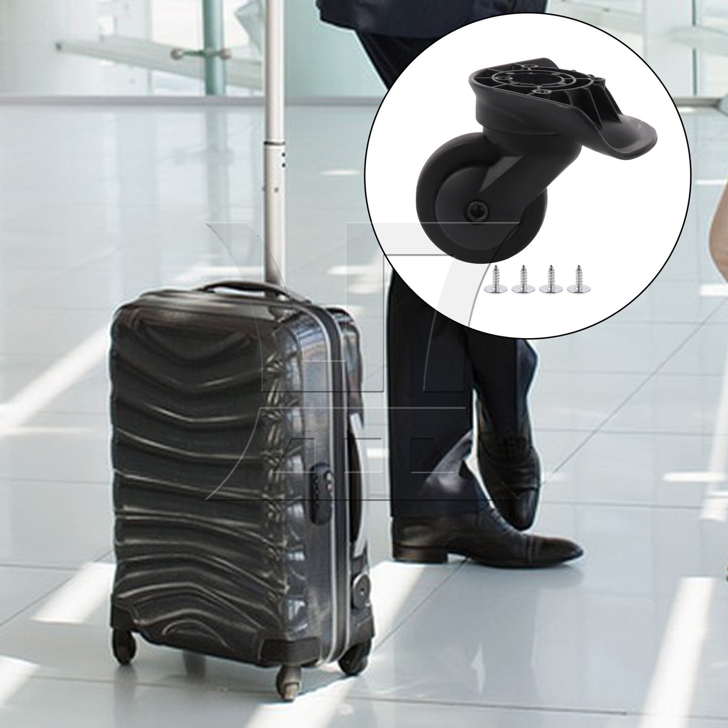 BQLZR Suitcase Luggage Replacement Swivel Casters Mute Wheel 2.95 Inches W076 Set