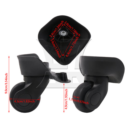 BQLZR Suitcase Swivel Wheel Spare Part 3.54 Inches W041-S Black Left Set for Luggage