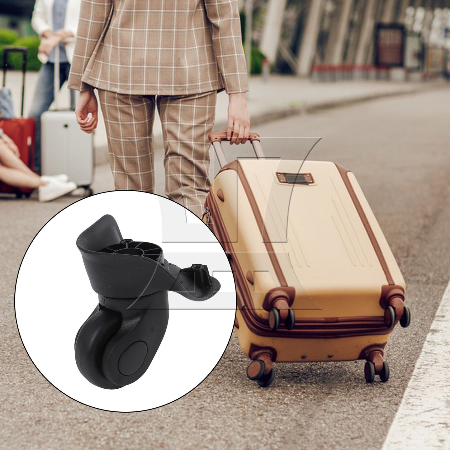 BQLZR Suitcase Swivel Wheel Spare Part 3.54 Inches W041-S Black Left Set for Luggage