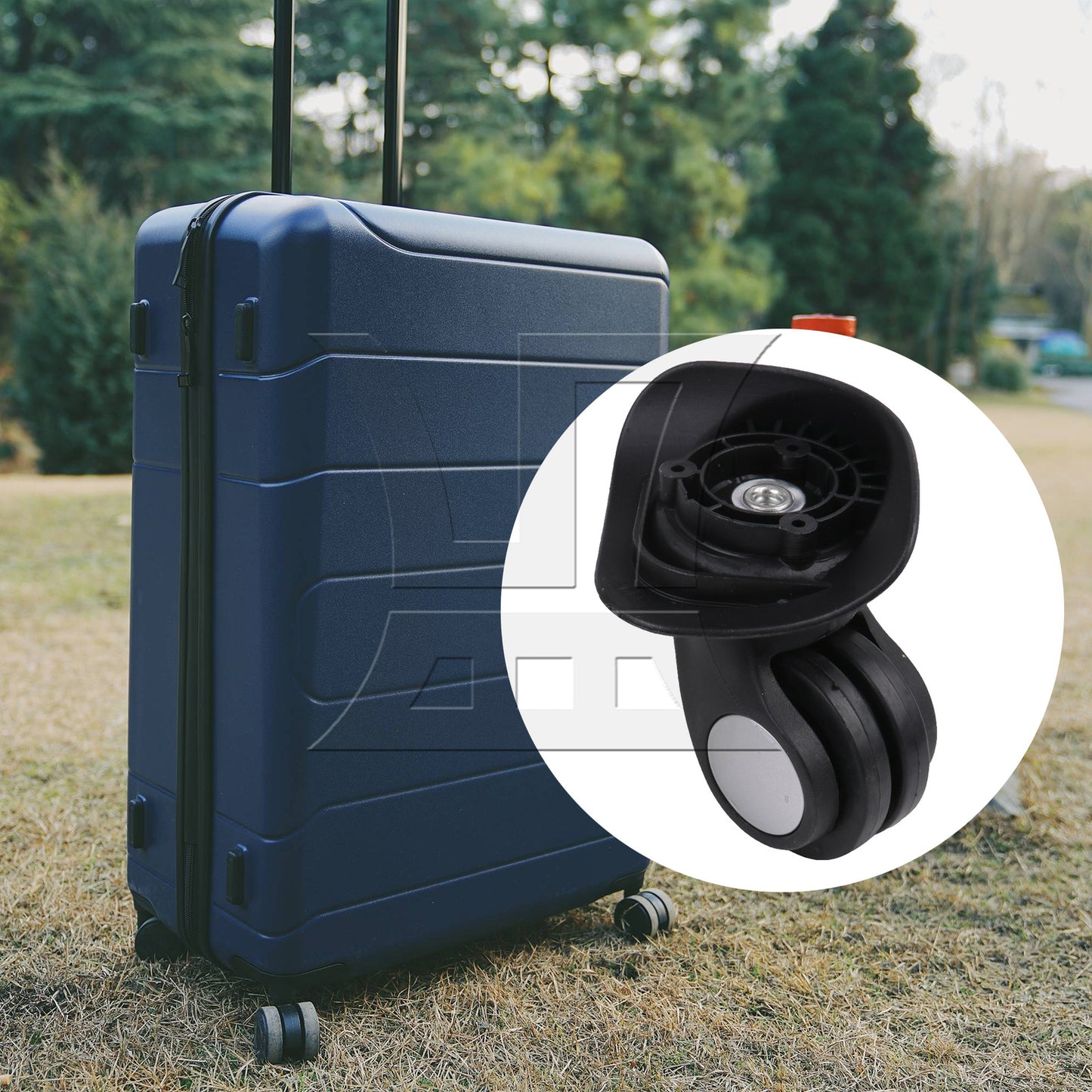 BQLZR Luggage Spinner Wheel 3.43 Inches W024 Black Left for Suitcases Repair Part