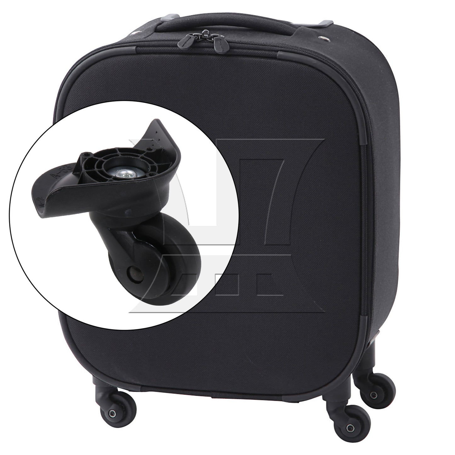 BQLZR Luggage Wheel Replacement Travel Suitcase Caster 3.27 Inches W187 Black Kit
