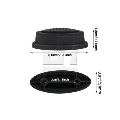 BQLZR Black Suitcases Luggage Part Bottom Stud Feet Stand Z020 2.2" x 0.83" w/ Screw