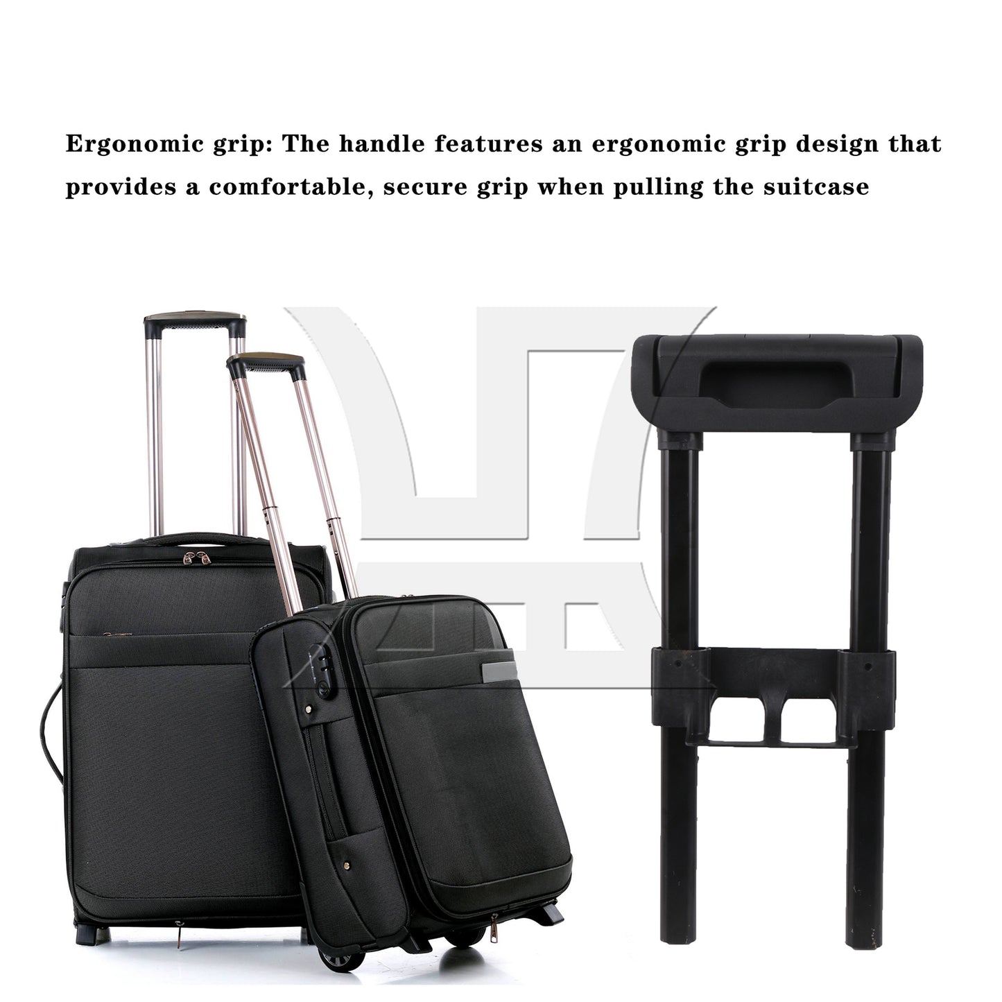 BQLZR Plastic 20 Inch Traveling Luggage Telescopic Handle 17.13 Inch Set with Screws