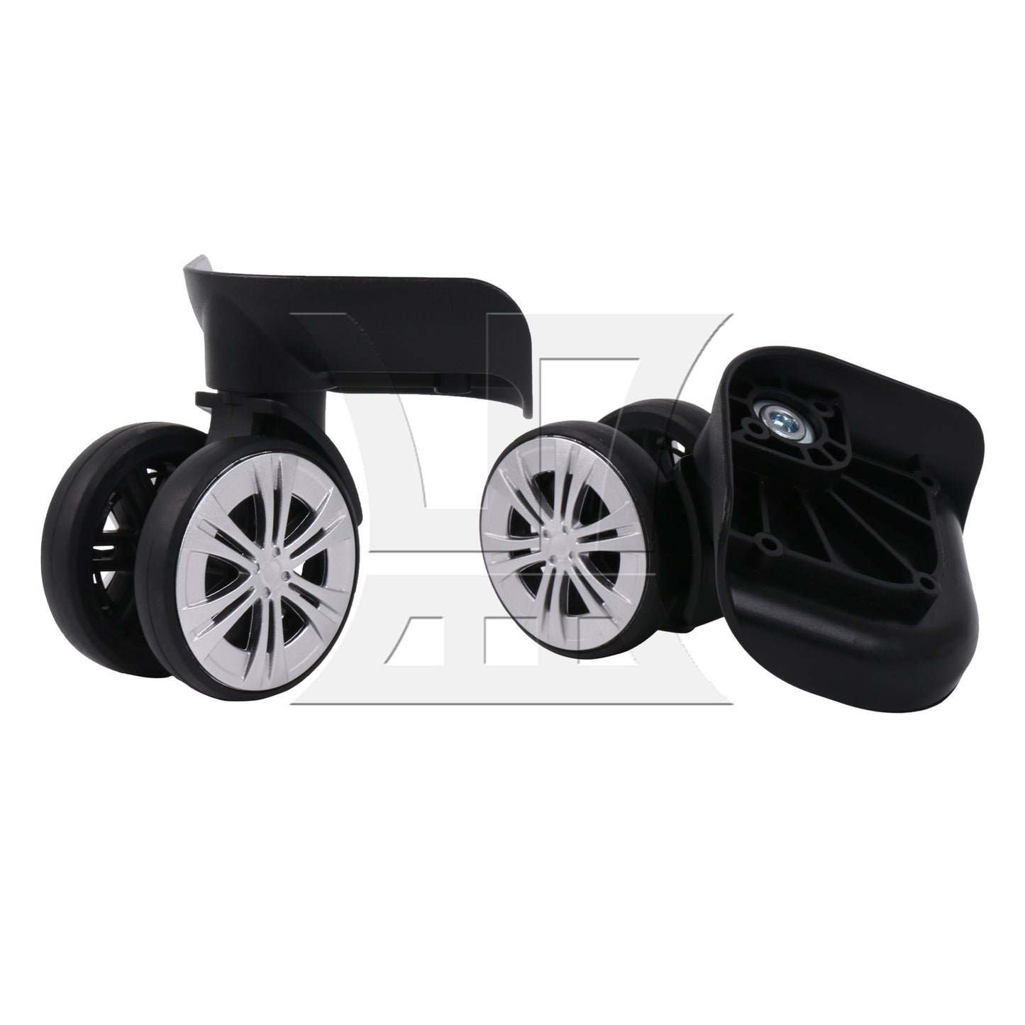 BQLZR 1 Pair Suitcase Repair Part Wheel 360 Degree Swivel Rollers Black 3.39" 603DT
