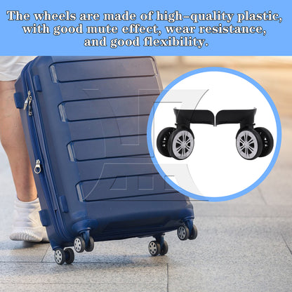BQLZR 1 Pair Suitcase Repair Part Wheel 360 Degree Swivel Rollers Black 3.39" 603DT