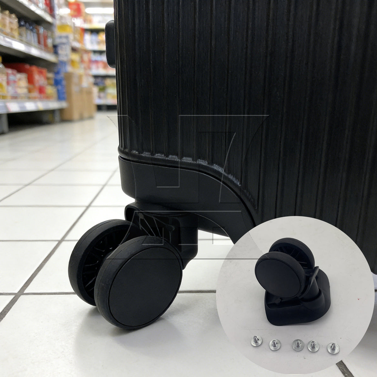BQLZR 1 Pair Suitcase Wheels for Luggage Parts 360 Degree Swivel 3.43 Inches 603FT