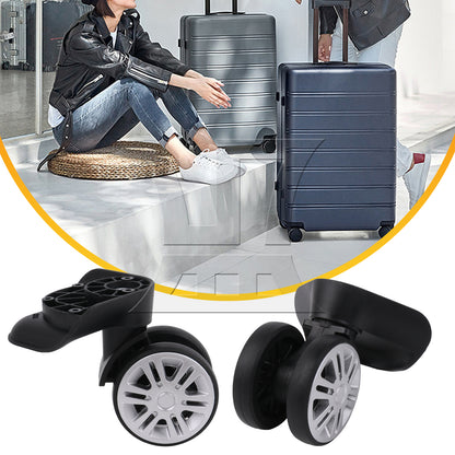 BQLZR 1 Pair Luggage Suitcase Wheels Rollers 360 Degree Rotate 3.27 Inch T-603 Black