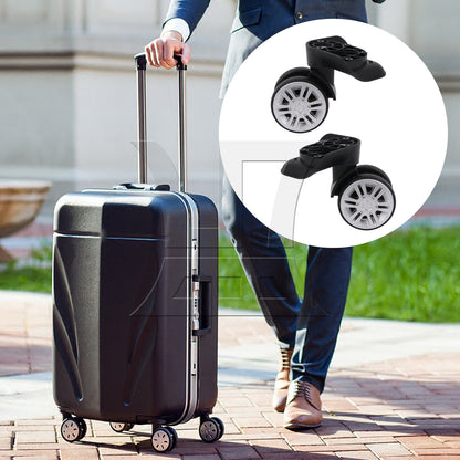 BQLZR 1 Pair Luggage Suitcase Wheels Rollers 360 Degree Rotate 3.27 Inch T-603 Black