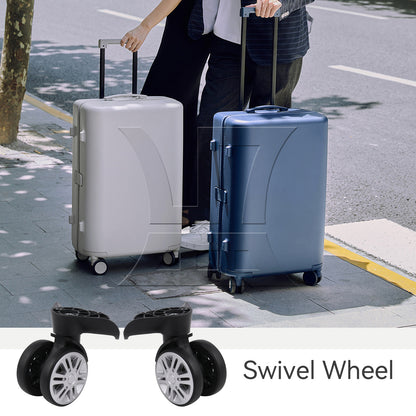 BQLZR 1 Pair Luggage Suitcase Wheels Rollers 360 Degree Rotate 3.27 Inch T-603 Black