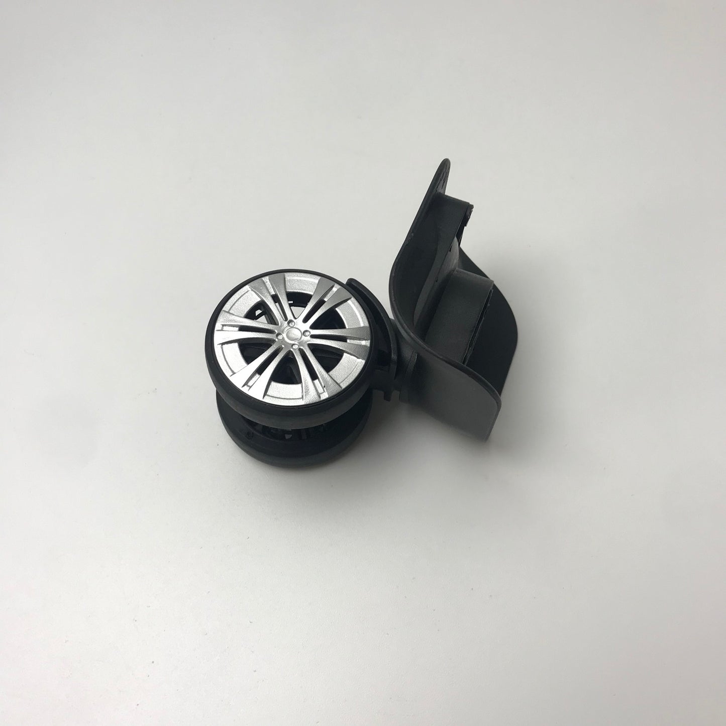 BQLZR 1 Pair Suitcase Repair Parts Wheel 360 Degree Swivel Roller 3.7" 603D Black