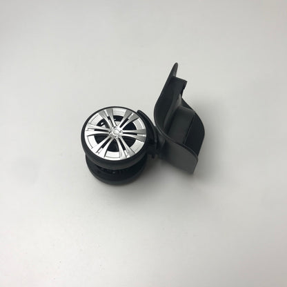 BQLZR 1 Pair Suitcase Repair Parts Wheel 360 Degree Swivel Roller 3.7" 603D Black