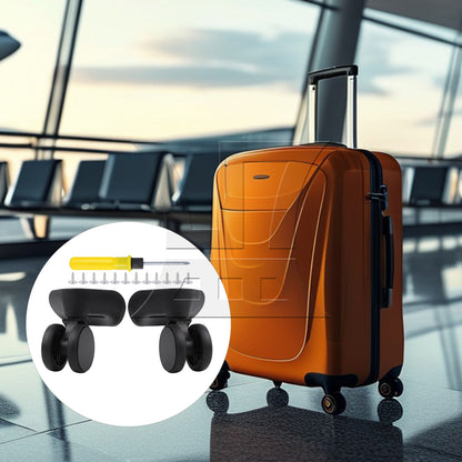 BQLZR 1 Pair Luggage Part Suitcase Wheels for Travel 360 Degree 3.78 Inch 603 Black