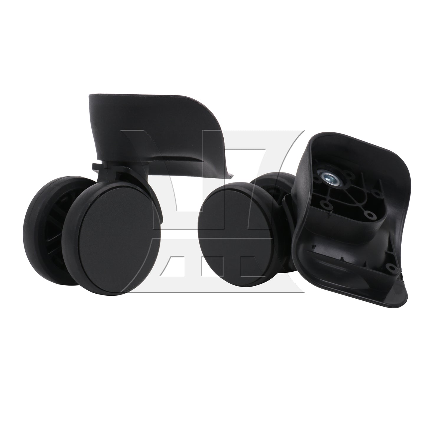 BQLZR 1 Pair Luggage Part Suitcase Wheels for Travel 360 Degree 3.78 Inch 603 Black