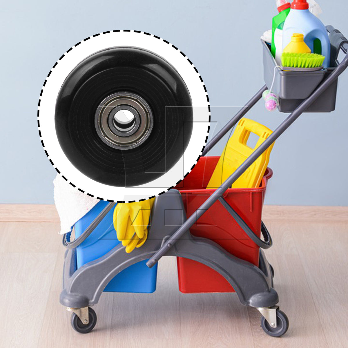 BQLZR 2Pieces Luggage Suitcase Wheel Roller 1.57" Diameter x 0.71" Thickness Black