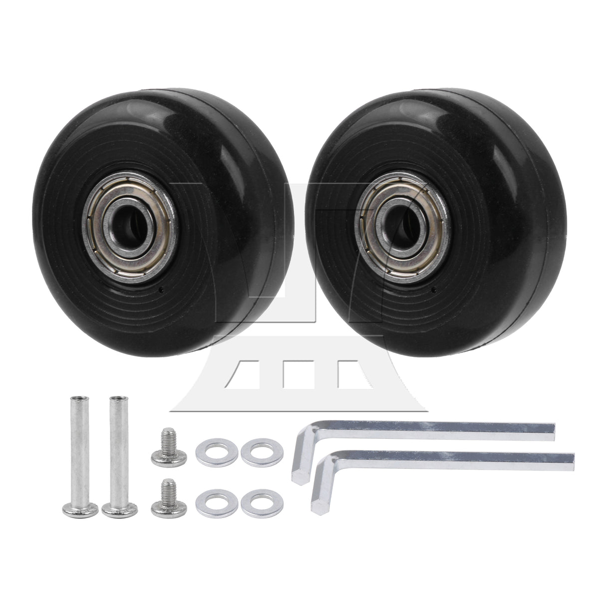 BQLZR 2Pieces Luggage Suitcase Wheel Roller 1.57" Diameter x 0.71" Thickness Black