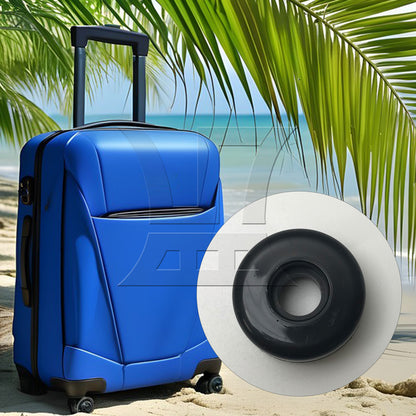 BQLZR 2Pieces Luggage Suitcase Wheel Roller 1.57" Diameter x 0.71" Thickness Black
