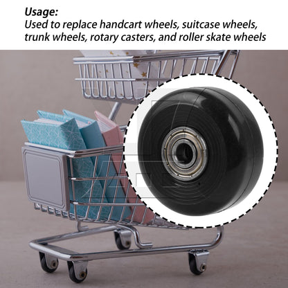 BQLZR 2Pieces Luggage Suitcase Wheel Roller 1.57" Diameter x 0.71" Thickness Black