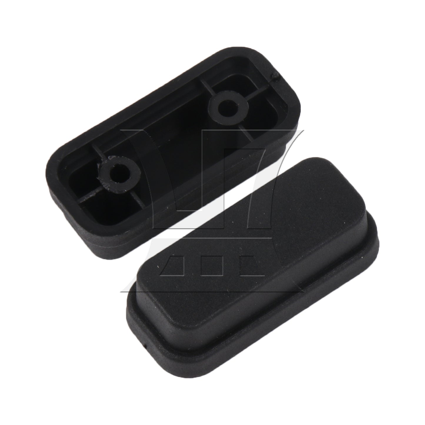BQLZR 4 Pieces Luggage Bracket Side Feet Black with 8pcs Screws for Repalcement Part