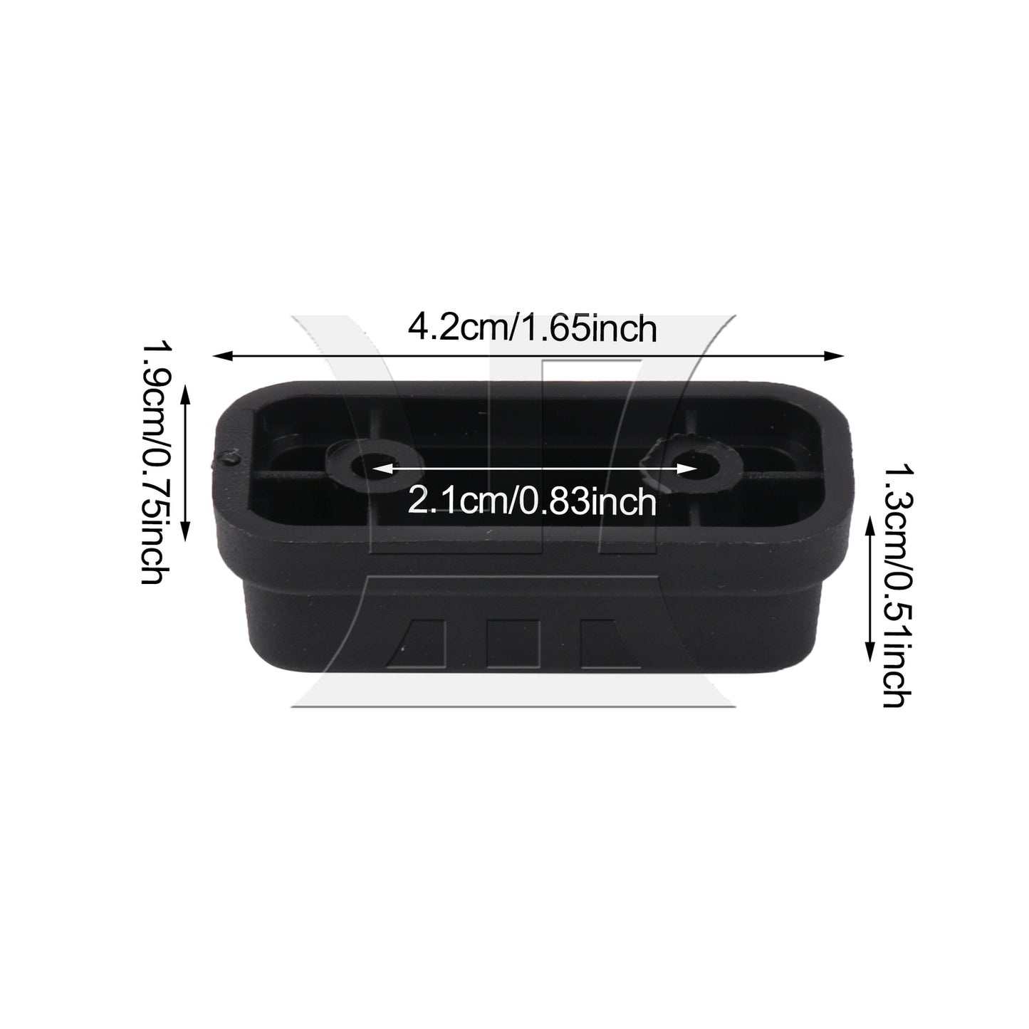 BQLZR 4 Pieces Luggage Bracket Side Feet Black with 8pcs Screws for Repalcement Part