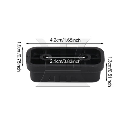 BQLZR 4 Pieces Luggage Bracket Side Feet Black with 8pcs Screws for Repalcement Part