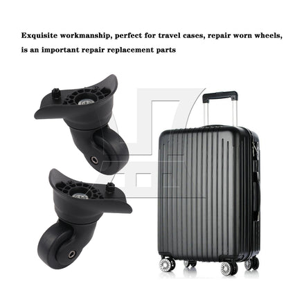 BQLZR 2 Pieces 3.62" Height Replacement Luggage Wheels Plastic Rollers W185 Black